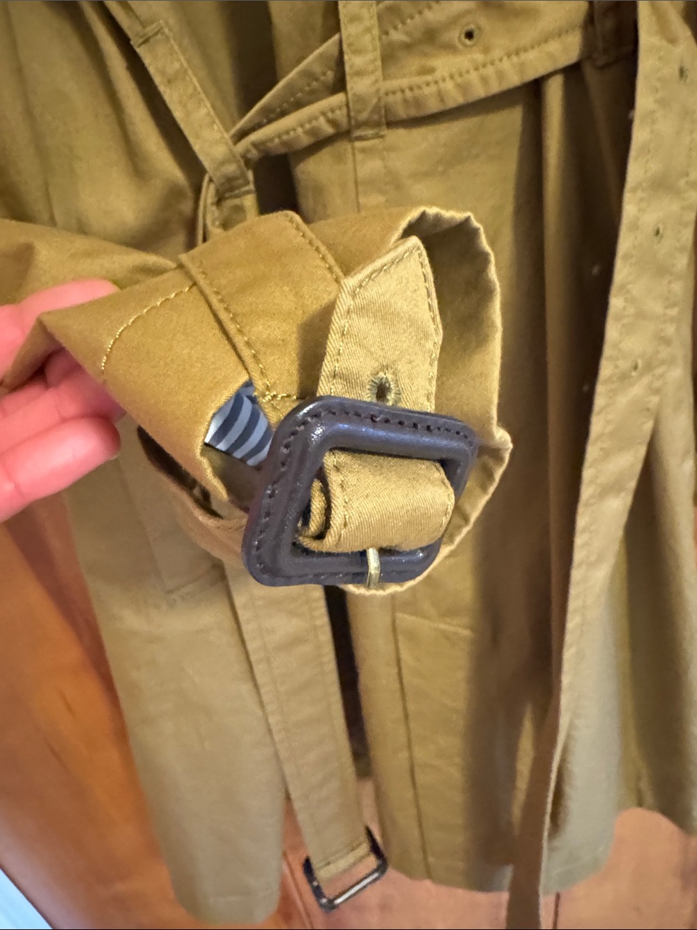 J. Crew Women’s Double-Breasted Trench Coat - Olive Green - Picture 10 of 10